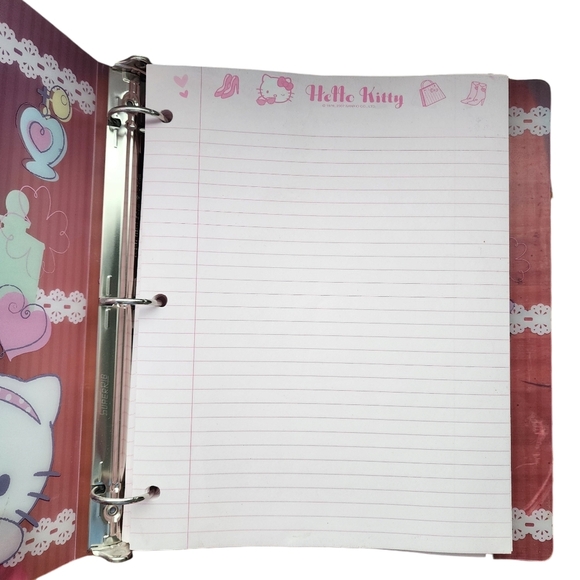 HELLO KITTY x Y2K Sanrio Binder Lightweight Pink Vinyl Perfume Beauty 11.75" - Picture 5 of 6